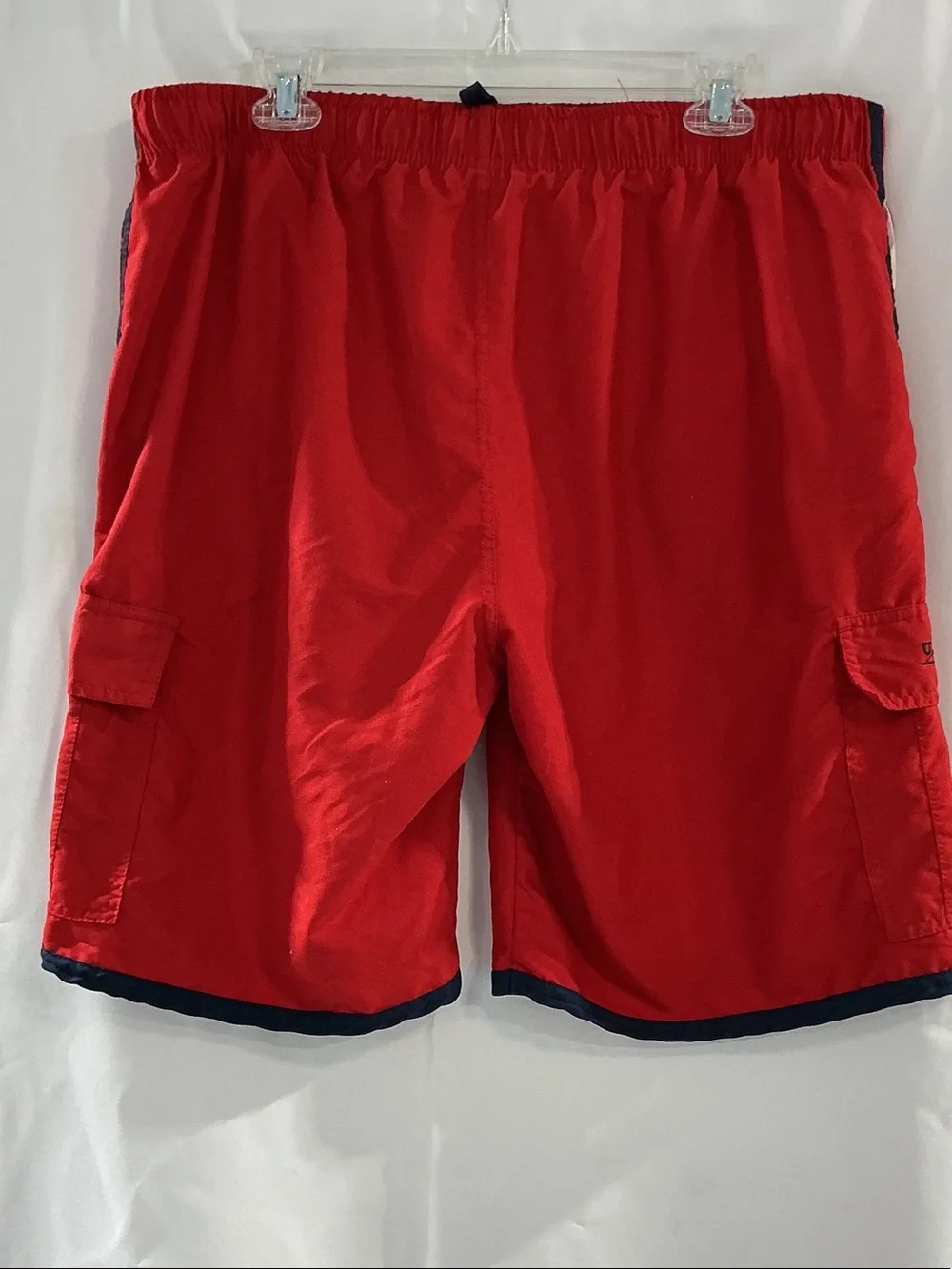 U.S. Polo Assn. Red Swim Trunks with Navy Accents